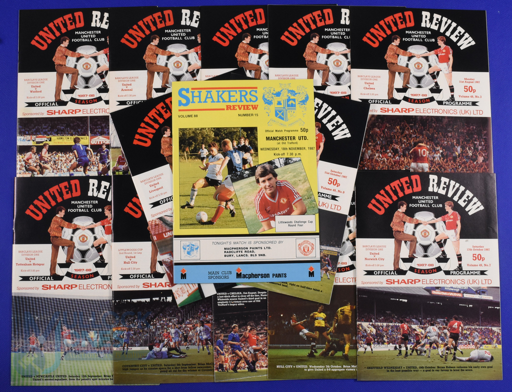 Collection of Manchester Utd home match programmes 1985/86 (28), 1986/87 (28), 1987/88 (25), 1988/89 - Bild 9 aus 10