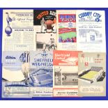 1953/54 Bolton Wanderers away match programmes at Burnley, Manchester Utd, Sheffield Utd, Aston