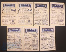 Selection of Oldham Athletic home match programmes to include 1947/48 Crewe Alexandra, 1948/49 Crewe