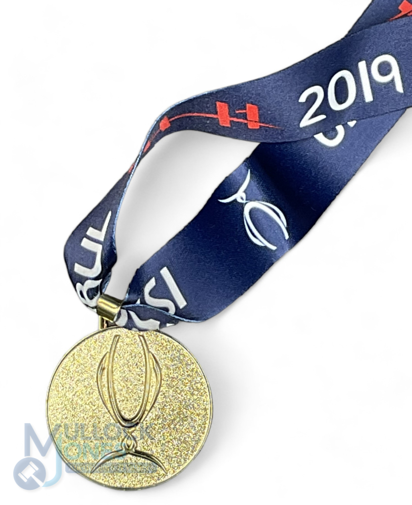 2019 UEFA Super Cup Medal with blue neck ribbon