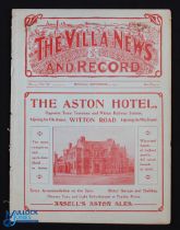 1911/1912 Aston Villa official News & Record v West Bromwich Albion Div 1 match programme 4