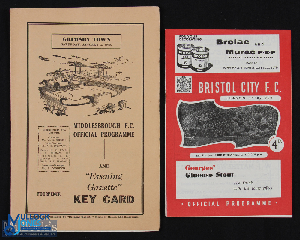 1945/46 Football League North Grimsby Town v Middlesbrough 4 page match programme, 23 February 1946; - Image 2 of 2