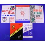 1966 British and I Lions in NZ Rugby Programmes (5): v NZ 2nd test, Auckland, Wairarapa-Bush,