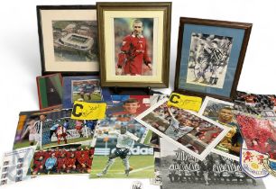 Mixed Football lot to consist of Autographs, Ties, Photographs (Box)