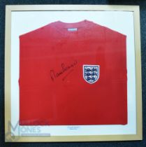 1966 England World Cup Replica Signed Martin Petter Football Final Shirt, framed size #77cm x 77cm