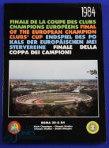 1984 European Final Liverpool v Roma, Italian FA black cover cup final edition, 120 pages; scarce