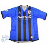 2008/09 Mido No 9 Middlesbrough match worn away football shirt in blue and black, Errea/Garmin,