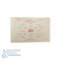 1945/46 Football League (North) Manchester Utd v Stoke City single sheet match programme 4 May 1946;