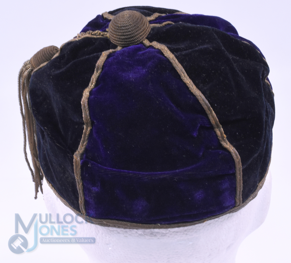 1886-7 Dulwich College Velvet Rugby Honours Cap: Lovely, very early example from the famous - Image 2 of 2