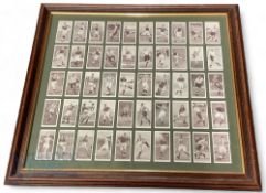 Framed full set of Churchman's Association Football Cards 52 x 48cm