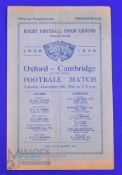 1936 Varsity Match Rugby Programme: A Cambridge win, the standard issue sun-affected to the edges of