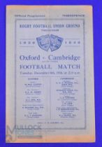 1936 Varsity Match Rugby Programme: A Cambridge win, the standard issue sun-affected to the edges of