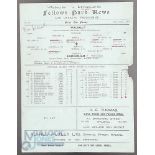 1943-44 Walsall v Birmingham (Football League North) single sheet 15th April 1944 football