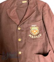 Mill Hill School London Rugby Football Blazer 1937 with crest to pocket named on label R E Money-