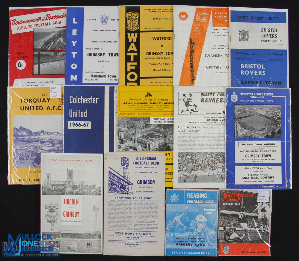 Collection of Grimsby Town 1966/67 Div. 3 away match programmes to include Bournemouth, Leyton - Image 2 of 2