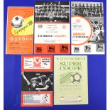 European Super Cup final match programmes 1975 Kiev Dinamo v Bayern Munich, 1976 Anderlecht v Bayern