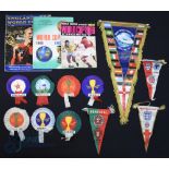 1966 England World Cup Pennants, Rosette and Collectables: a good collection to include 4