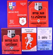 1977 British and I Lions Rugby Programmes (5): v Otago, Southland (JBG Thomas' copy, a few notes,