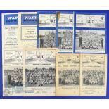 Shrewsbury Town away match programmes v Watford 1951/52 1952/53, 1953/54 (poor), 1954/55 (poor),