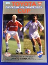 1988 European/South American Cup final in Tokyo PSV Eindhoven v Nacional match programme; good (1)