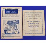 1946/47 FAC 3rd round + replay; Bolton Wanderers v Manchester City 25 January 1947 + Manchester City