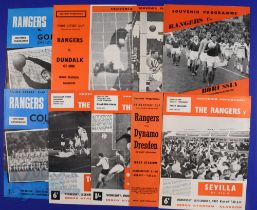 Selection of Rangers big match home programmes 1957/58 Scotland XI (World Cup trial), 1959/60