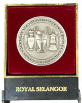 1998-99 Manchester Utd Treble Winning Season Pewter Medal by Royal Selangor