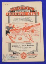 1953/54 Liverpool v Bolton Wanderers Div.1 match programme 2nd January 1954; fair/good. (1)