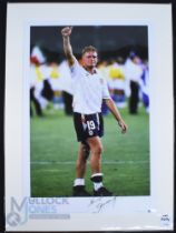 Paul Gascoigne, England 1990 World Cup - Autographed Limited Edition Colour Print 847/1000 by Big