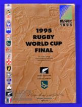 1995 RWC Final Rugby Programme: The 'Big Golden Book', the huge special official programme from