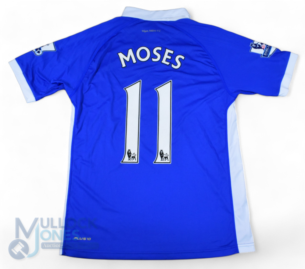 2011/12 Victor Moses No 11 Wigan Athletic match worn away football shirt v Tottenham Hotspur 31 - Image 2 of 2
