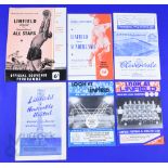 Selection of Linfield home match programmes 1956/57 Newcastle Utd (floodlights opening), 1957/58 All