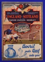 1932 England v Scotland international match programme at Wembley 9 April 1932; slight rust to