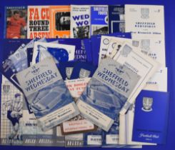 Collection of Sheffield Wednesday home match programmes 1949/50 Brentford, 1952/53 Stoke City,