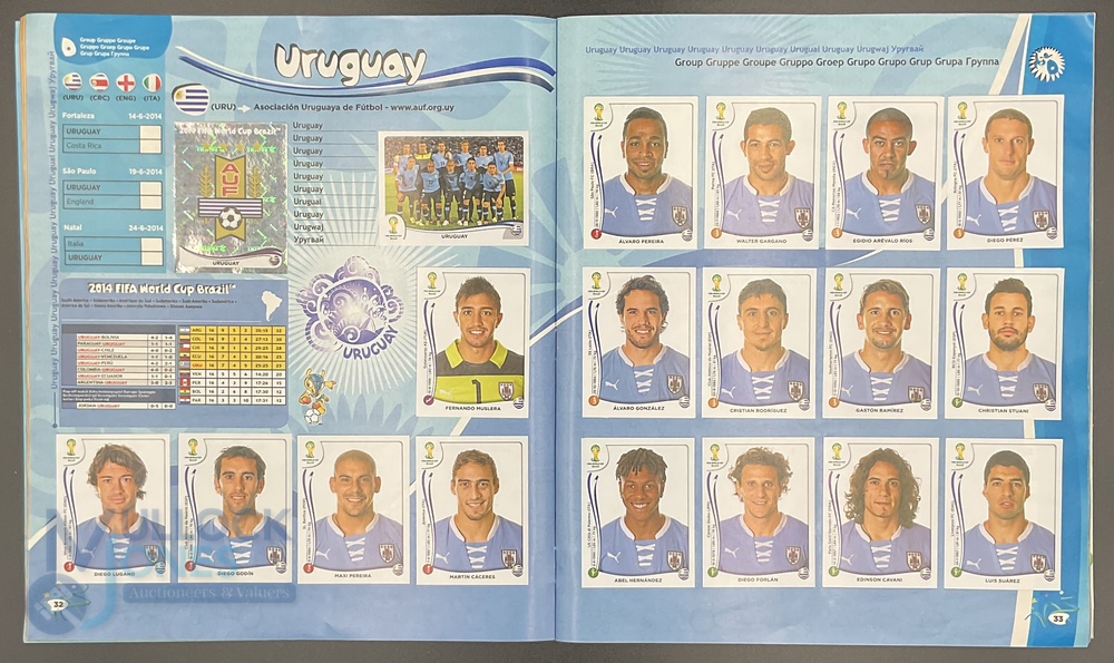 Panini FIFA World Cup Soccer Stars Brasil 2014 Sticker Album complete with Poster and 9 sets of - Image 6 of 6