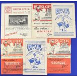 Shrewsbury Town away match programmes 1951/52 Bristol City (poor), Bristol Rovers (poor), 1952/53