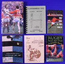 Rugby Books Selection (6): To inc Rugby and All That, M Johnson; Ammanford Centenary; Llangennech,