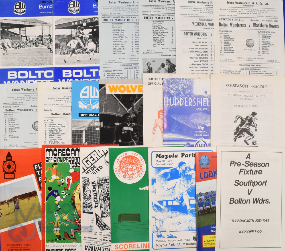 Selection of Bolton Wanderers friendly match programmes homes 1972/73 Preston NE, Bohemians - Image 2 of 2