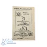 1945/46 Football League (north) Bradford Park Avenue v Manchester Utd 4 page programme 23 March