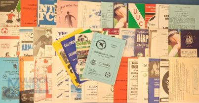 Collection of a variety of Irish Club programme issues to include 1977/78 Newry Town v Milford