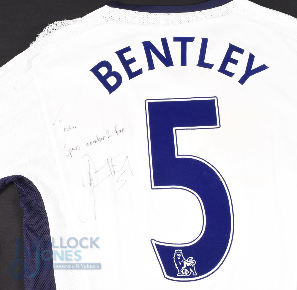 2008/09 David Bentley (Signed) No 5 Tottenham Hotspur match worn home football shirt signed in ink - Image 3 of 3