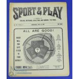 1904/1905 Sport & Play football journal covers Small Heath (reserves) v Shrewsbury Town (1st team)