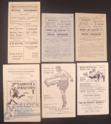 Harwich & Parkeston home match programmes 1946/47 Lowestoft Town 10 May 1947, 1949/50 Chingford Town