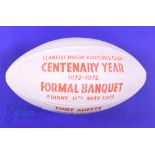 1972-3 Llanelli RFC Centenary Plastic Full Size Ball: Scarce, table ornament from the huge