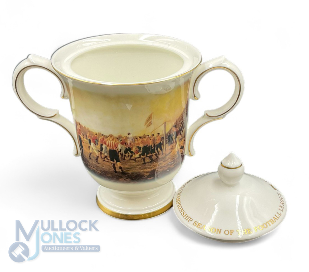 Centenary of the Football League 1888-1988. A Royal Doulton Bone China two-handled cup and lid. - Image 3 of 3