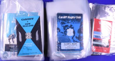 1978-1996 Cardiff RFC Mostly Home Rugby Programmes (c150): Big selection from the Arms Park