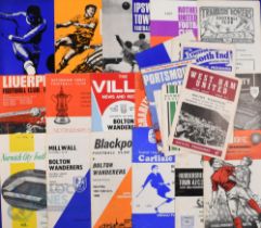 1967/68 Bolton Wanderers Div. 2 away match programmes league full season (21) plus Nottingham Forest