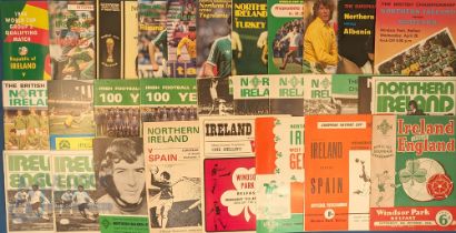 Collection of Northern Ireland international home match programmes to include 1956 England (Duncan