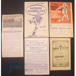 1950/51 Shrewsbury Town away match programmes v Southport, Rochdale, Bradford PA (ph), Lincoln City,