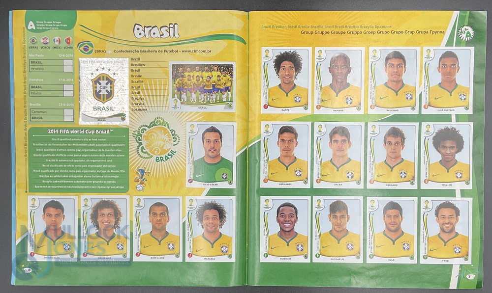 Panini FIFA World Cup Soccer Stars Brasil 2014 Sticker Album complete with Poster and 9 sets of - Image 5 of 6